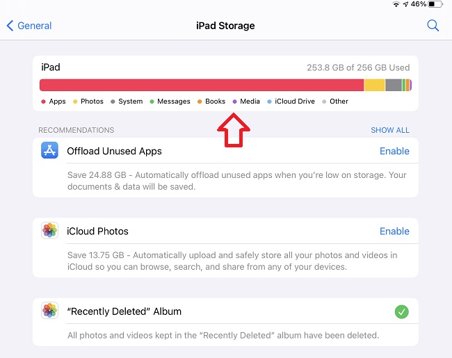 free up ipad storage