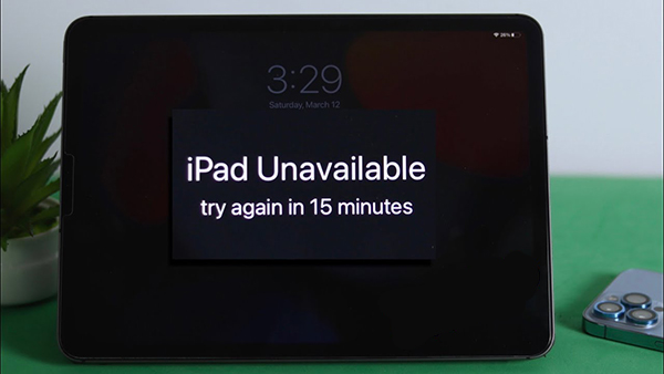 ipad unavailable try again in 15 minutes