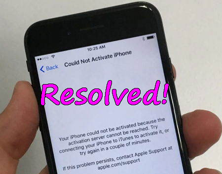 iphone activation server cannot be reached