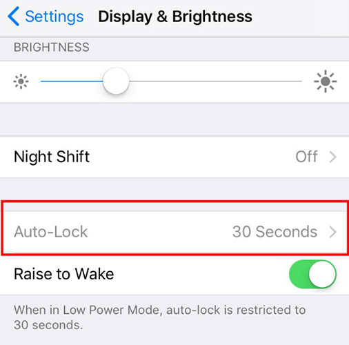 how to get rid of the iphone auto lock greyed out problem