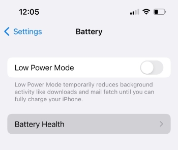check for battery health