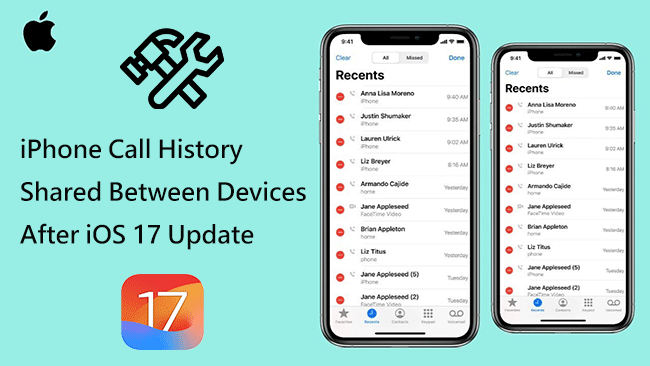 fix iphone call history shared between devices after ios 17 update
