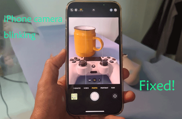 iphone camera blinking