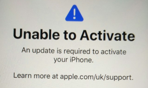 an update is required to activate iphone