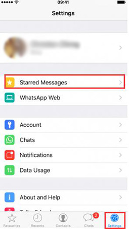 iphone check starred messages