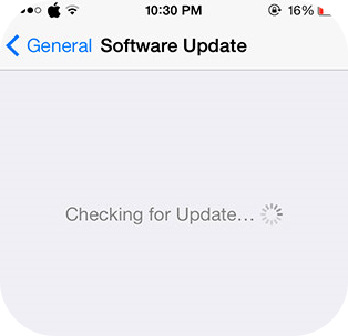 iphone checking for update