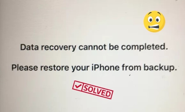 data recovery cannot be completed on iphone