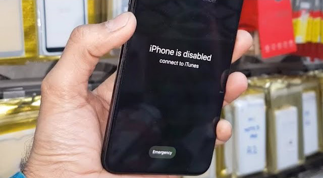 iphone stuck in disabled mode