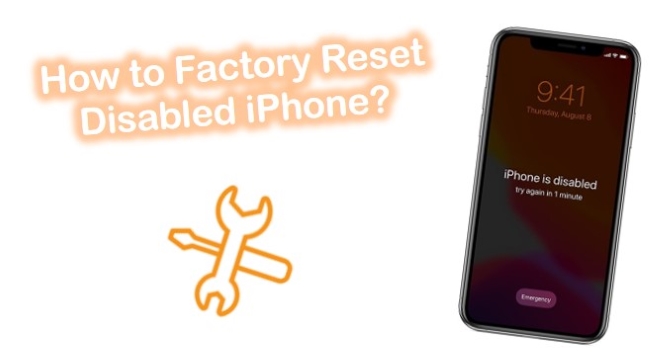 how to factory reset disabled iphone