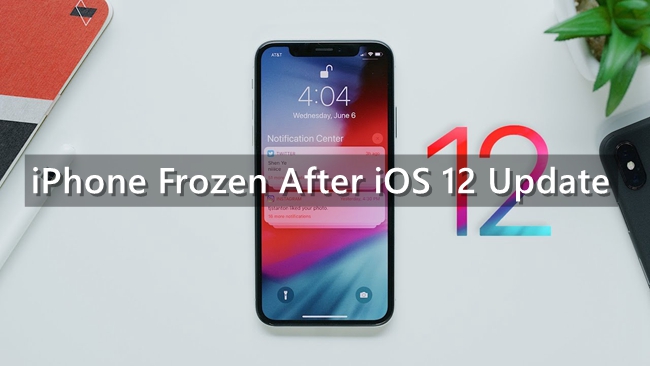iphone frozen after update