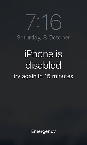 iPhone is Disabled Try Again in 15 Minutes Solved