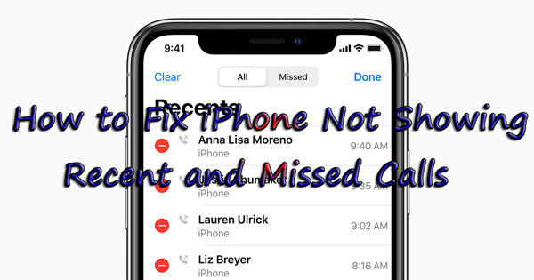 iphone not showing recent missed calls