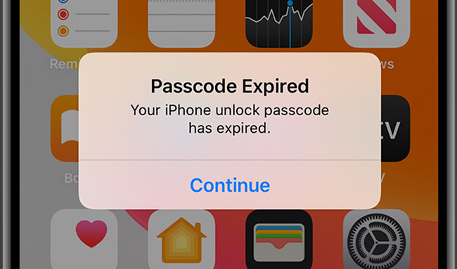 fix iohone passcode expired