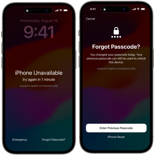 unlock iphone by passcode reset