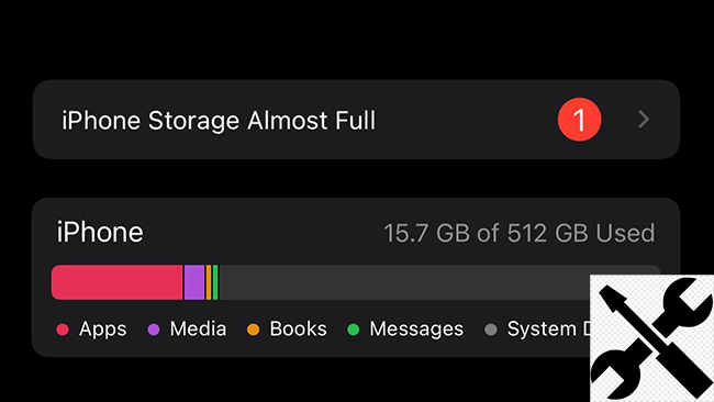 how to fix iphone says not enough storage but there is 