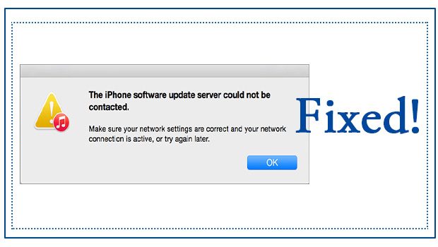 The Iphone Software Update Server Cannot Be Contacted Mac