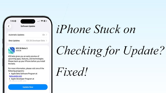 iPhone stuck on checking for update