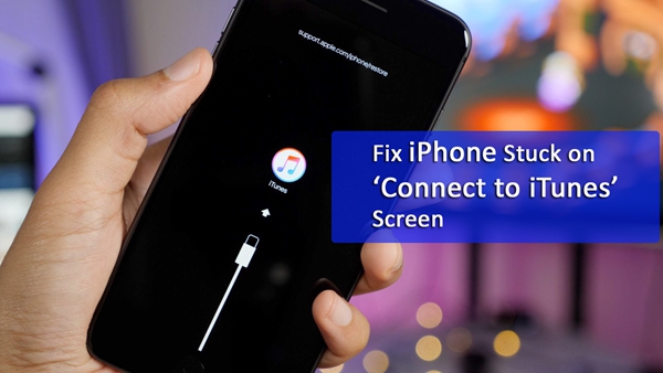 iphone stuck on connect to itunes