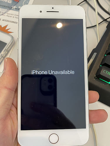 iphone unavailable no timer