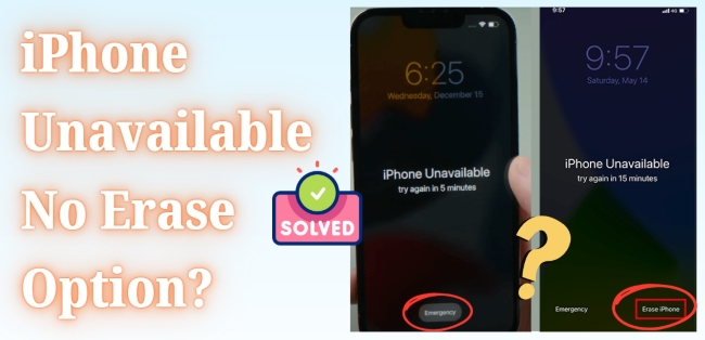 fix iphone unavailable no erase option