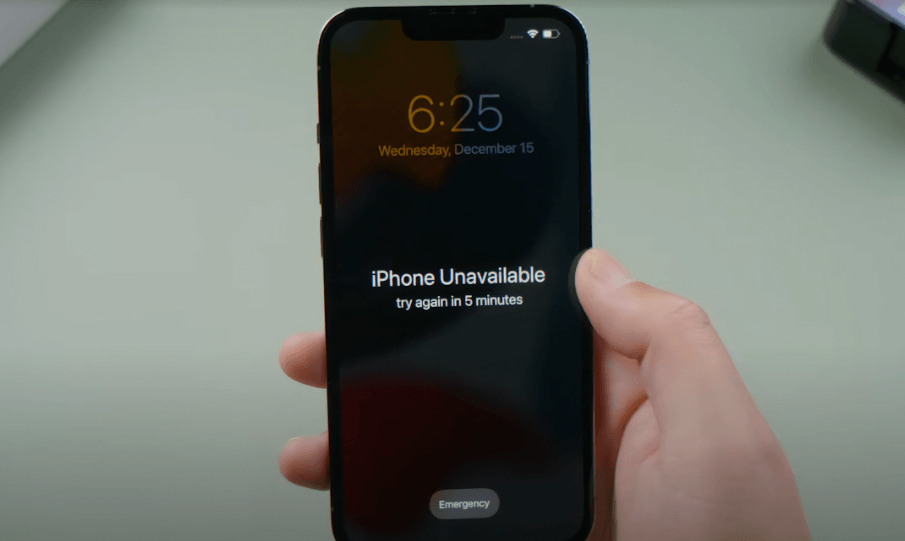 iphone unavailable try again in 5 minutes