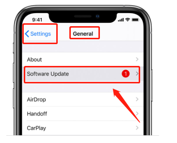 update ios system on iphone