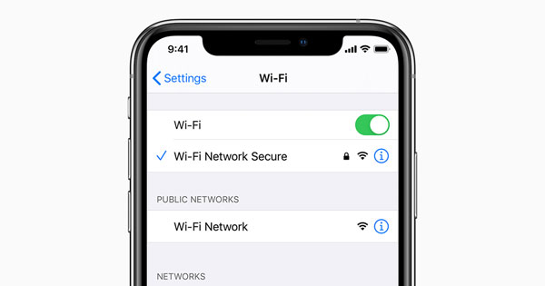 check your iphone wifi connection