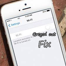 iPhone wifi greyed out