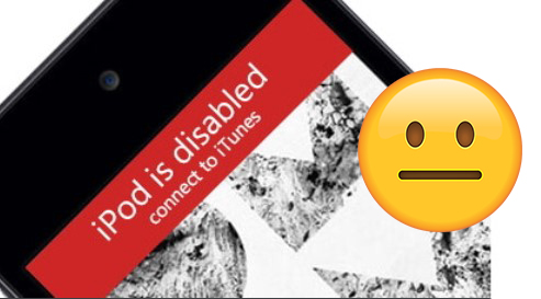 ipod is disabled connect to itunes