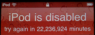 ipod touch disabled for 21 million minutes