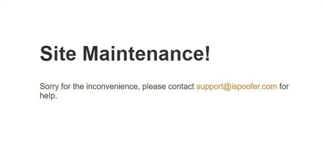ispoofer site maintenance