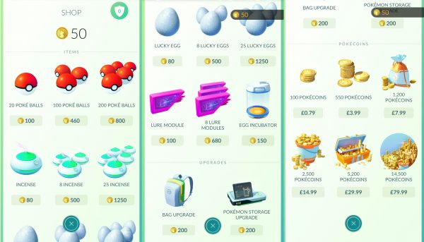 buy pokeballs for pokemon go with coins in pokeshop