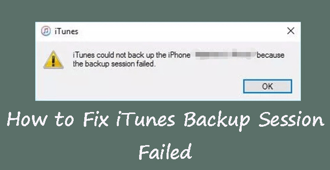 fix itunes backup session failed