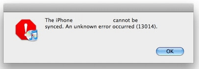 itunes error 13014