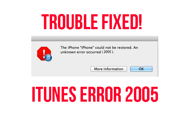 itunes error 2005