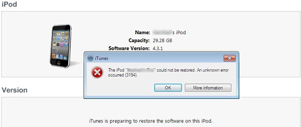 itunes error 3194