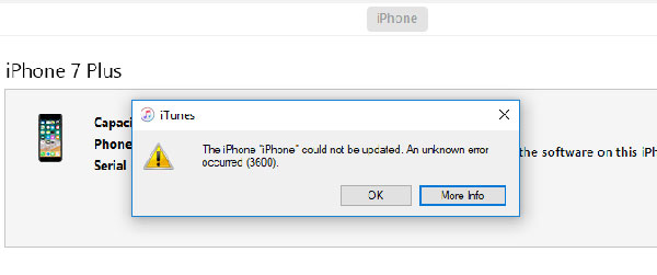 itunes error 3600