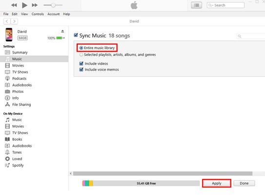 itunes sync