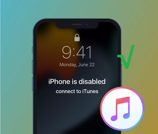 Use iTunes to unlock the disabled iPhone