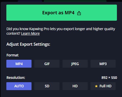 how to export video to mp4