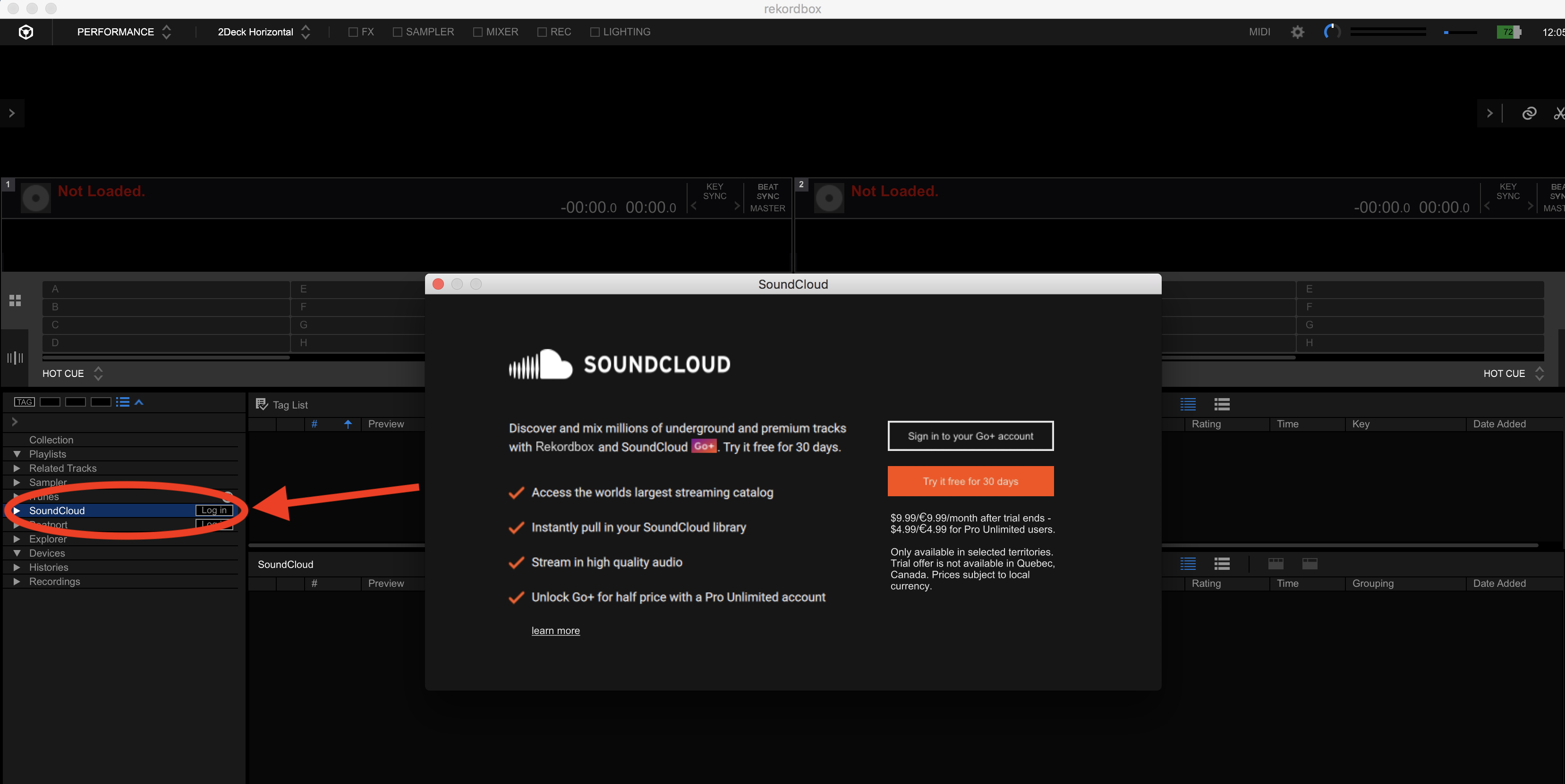 link soundcloud to rekordbox