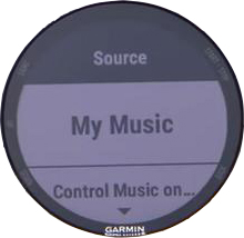 listen to music on garmin watch