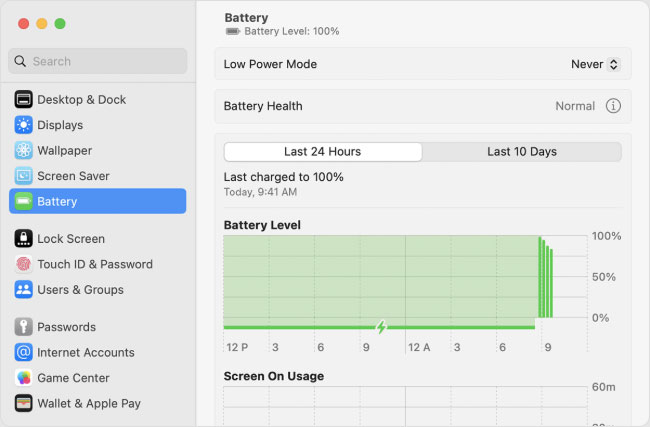 mac battery option