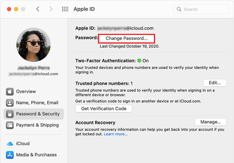 mac how to create a new apple id password