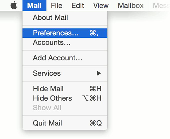 mac mail app check icloud email