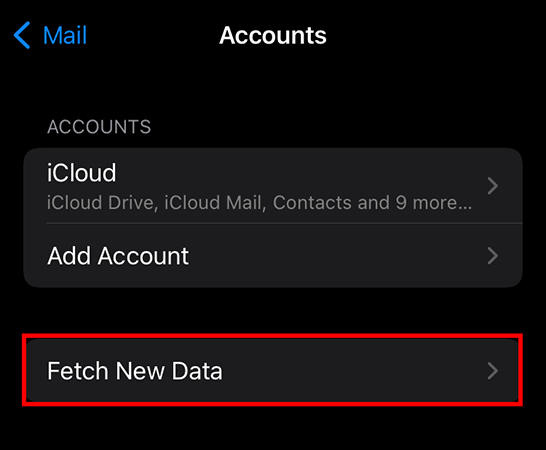 fetch new data
