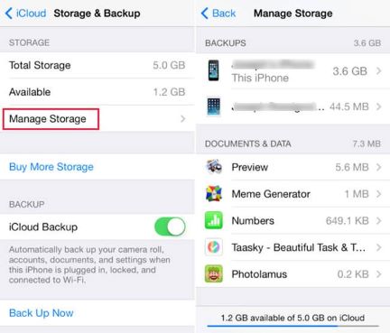 manage icloud storage