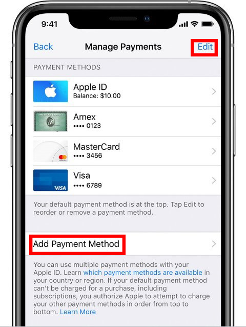 update payment methods to fix your disabled account