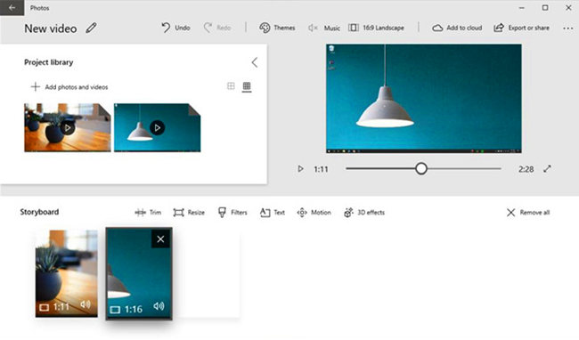 merge video files on windows 10 with photos app