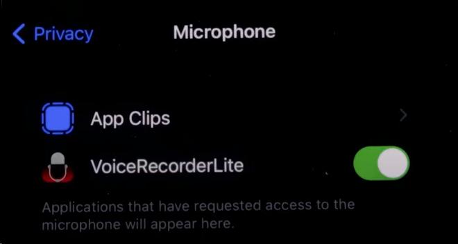 microphone authority on iphone